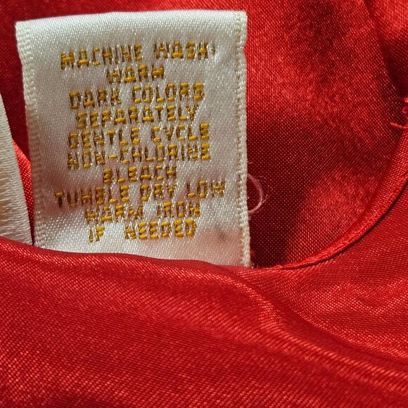 Victoria Secret Wrap Robe Womens Size Small Red Satin Lace Trim Belt Short - Picture 7 of 9